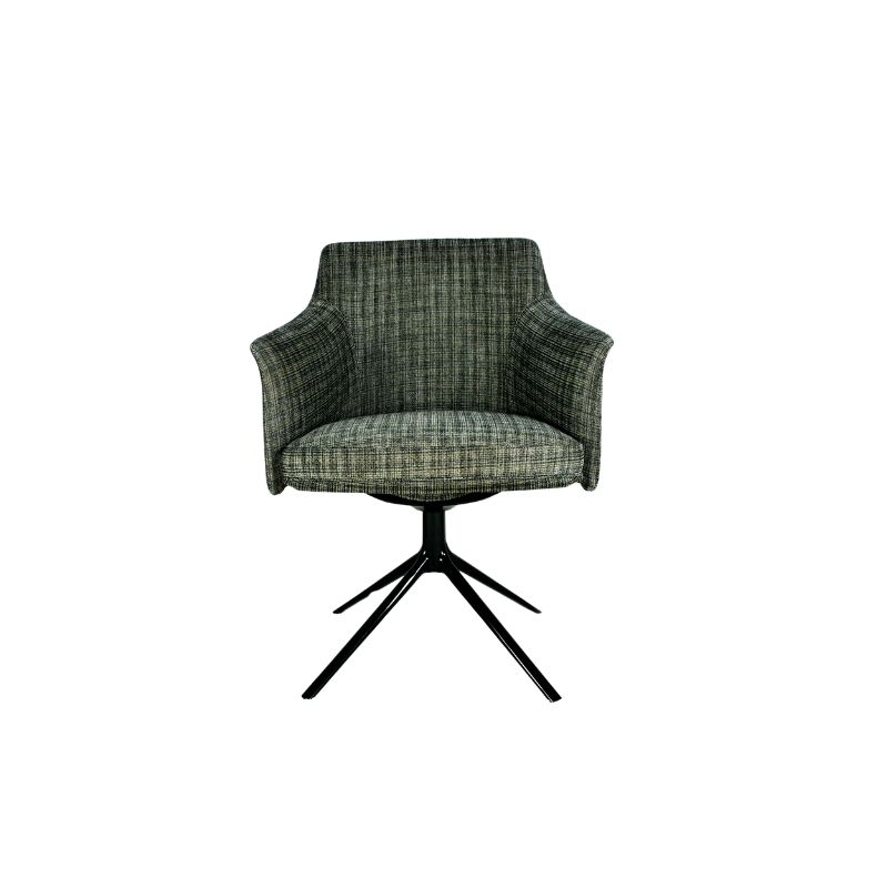 Green Fabric Swivel Chair