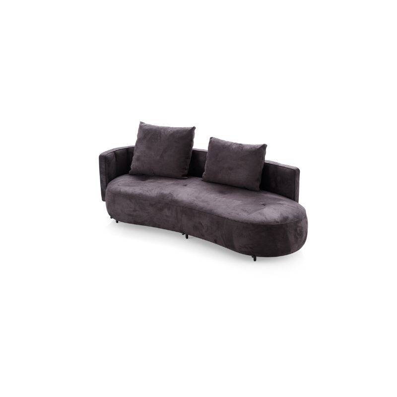 Curved Velvet Fabric Sofa