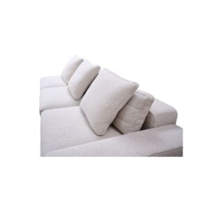 L-Shaped Linen Modular Sectional Couch