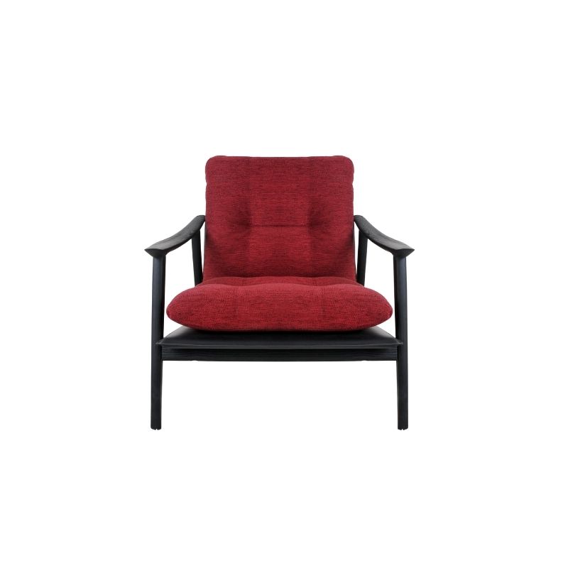 Black Wood Lounge Armchair