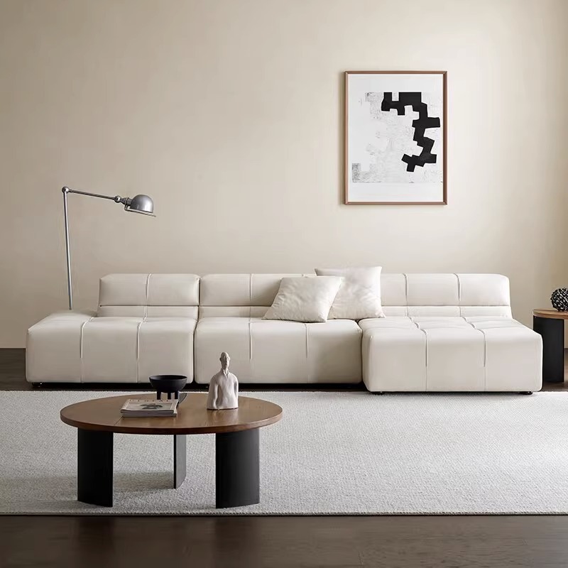 2-Piece Open End Linen Modular Couch