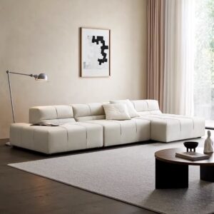 2-Piece Open End Linen Modular Couch