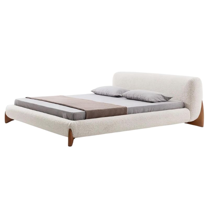 Teddy Fleece Upholstered Platform Bed