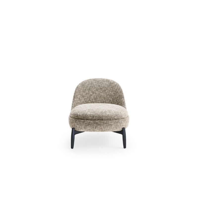 Beige Linen Lounge Chair