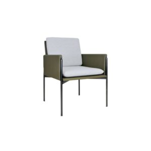 Modern Leather Linen Upholstered Dining Chair