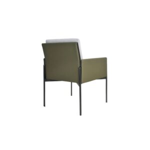 Modern Leather Linen Upholstered Dining Chair