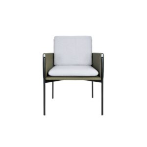 Modern Leather Linen Upholstered Dining Chair