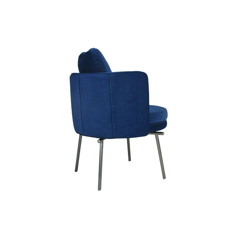 Round Seat Velvet Dining Chair