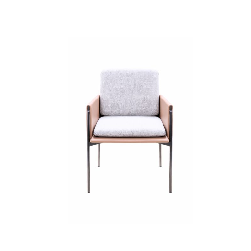 Modern Leather Linen Upholstered Dining Chair