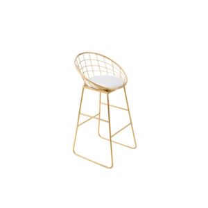 High-Leg Gold Metal Dining Chair