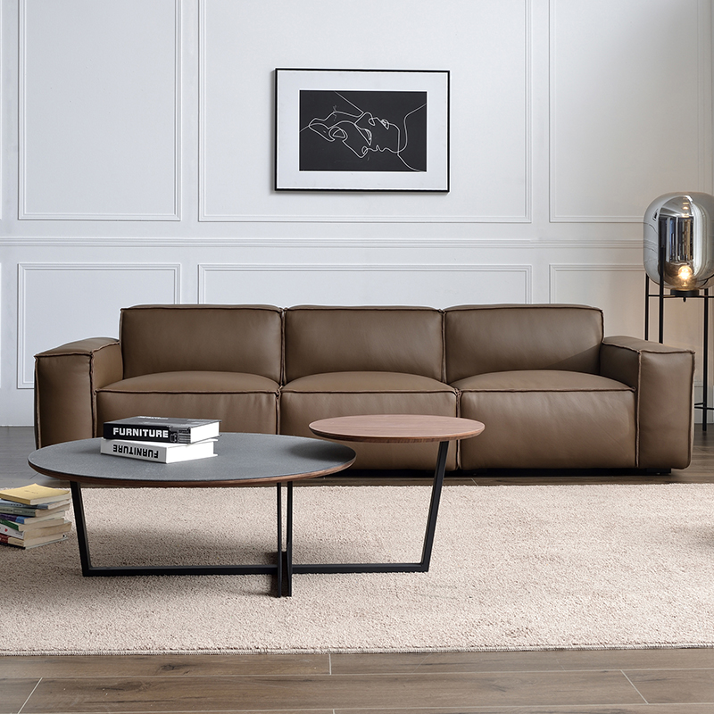 Modern modular 3-piece leather sofa (1)