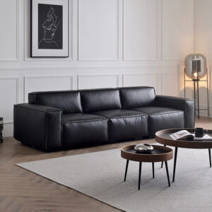 Modern modular 3-piece leather sofa (1)