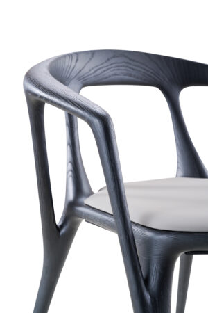 Designer Black Ash Wood Dining Chair