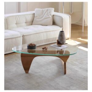 Triangle Glass Top Coffee Table