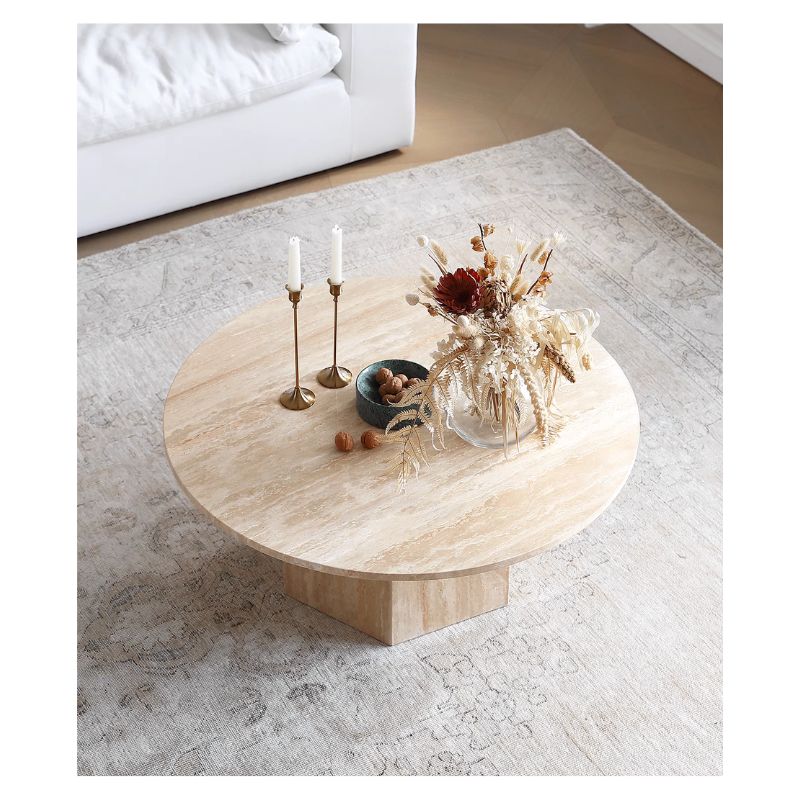 Round Marble Top Coffee Table