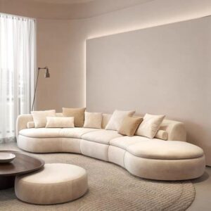 3- Piece Velvet Modular Curved Sofa