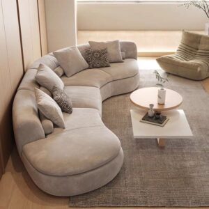 3- Piece Velvet Modular Curved Sofa