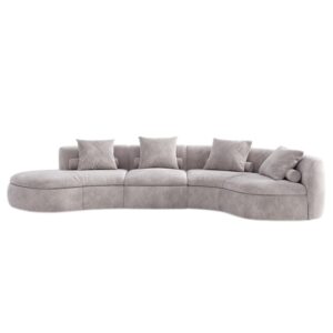 3- Piece Velvet Modular Curved Sofa