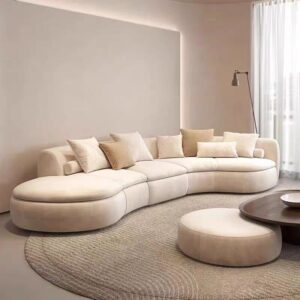 3- Piece Velvet Modular Curved Sofa