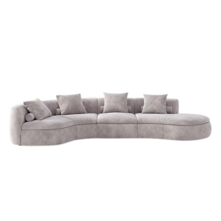 3- Piece Velvet Modular Curved Sofa