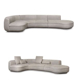 3- Piece Velvet Modular Curved Sofa