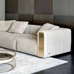 Modern Luxury White Fabric Couch