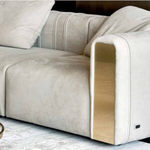 Modern Luxury White Fabric Couch